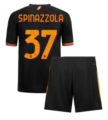 AS Roma Leonardo Spinazzola #37 Tredjeställ Barn 2023-24 Kortärmad (+ Korta byxor)